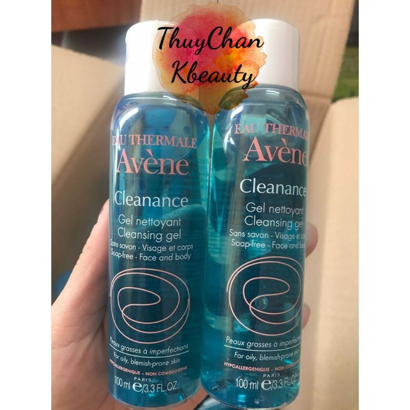 (#Avene) Sữa rửa mặt dạng Gel cho da dầu, mụn Avene Cleanance Gel Nettoyant Cleansing Gel 100ml