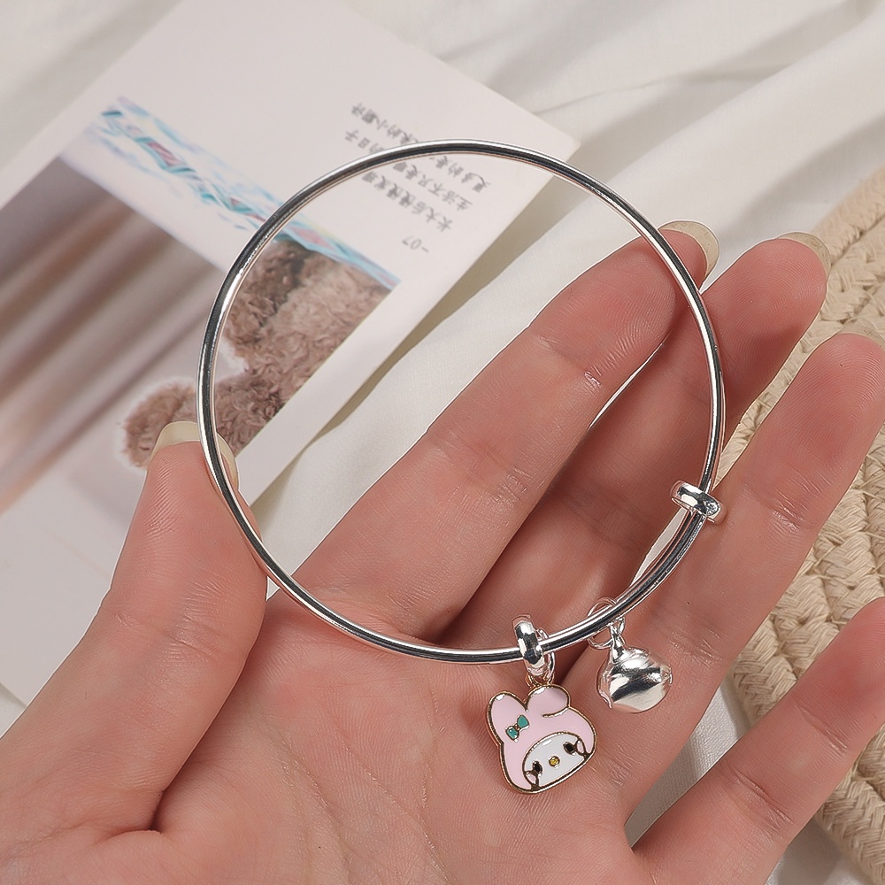 SANRIO Vòng Tay / Vòng Tay Mặt Chuông Hoạt Hình Cún Cinnamon / Melody Kuromi Melody Kuromi Dễ Thương Tùy Chỉnh Ngọt Ngào / Làm Quà Tặng