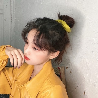 [ Size Vừa ] Scrunchies Dây Cột Tóc Trơn Vải Lụa Mềm Mịn