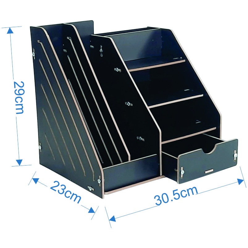 Kệ tài liệu văn phòng mini KS04 có hộc kéo