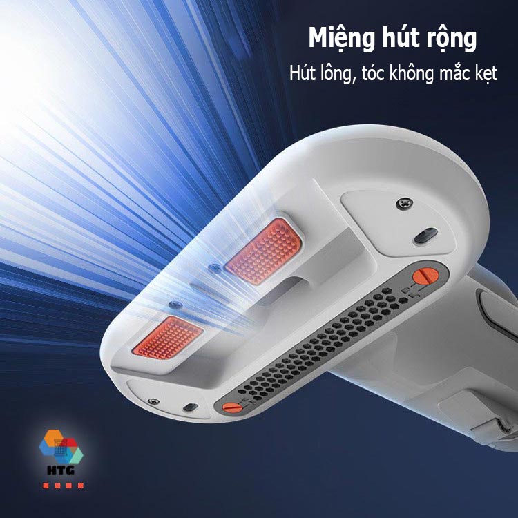 Máy hút bụi giường nệm Sawadaki KC301 diệt khuẩn UV-C, áp lực 12000 Pa mạnh mẽ, tần số đập 8000 lần/phút, công suất 400W