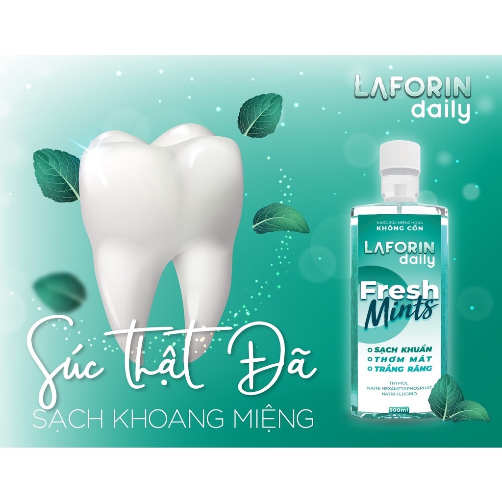 Nước Súc Miệng CPC1HN LAFORIN DAILY Không Cồn - Chai 500ml