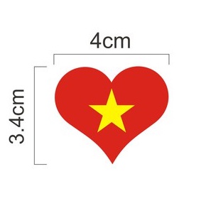 80 Sticker dán mặt sticker cờ đỏ sao vàng- COMBO 1 tờ 80 hình dán- SỈ/ BUÔN GIÁ RẺ HBB