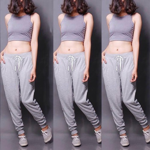 Quần Jogger nỉ bông nam/nữ thời trang 3 màu chọn lựa