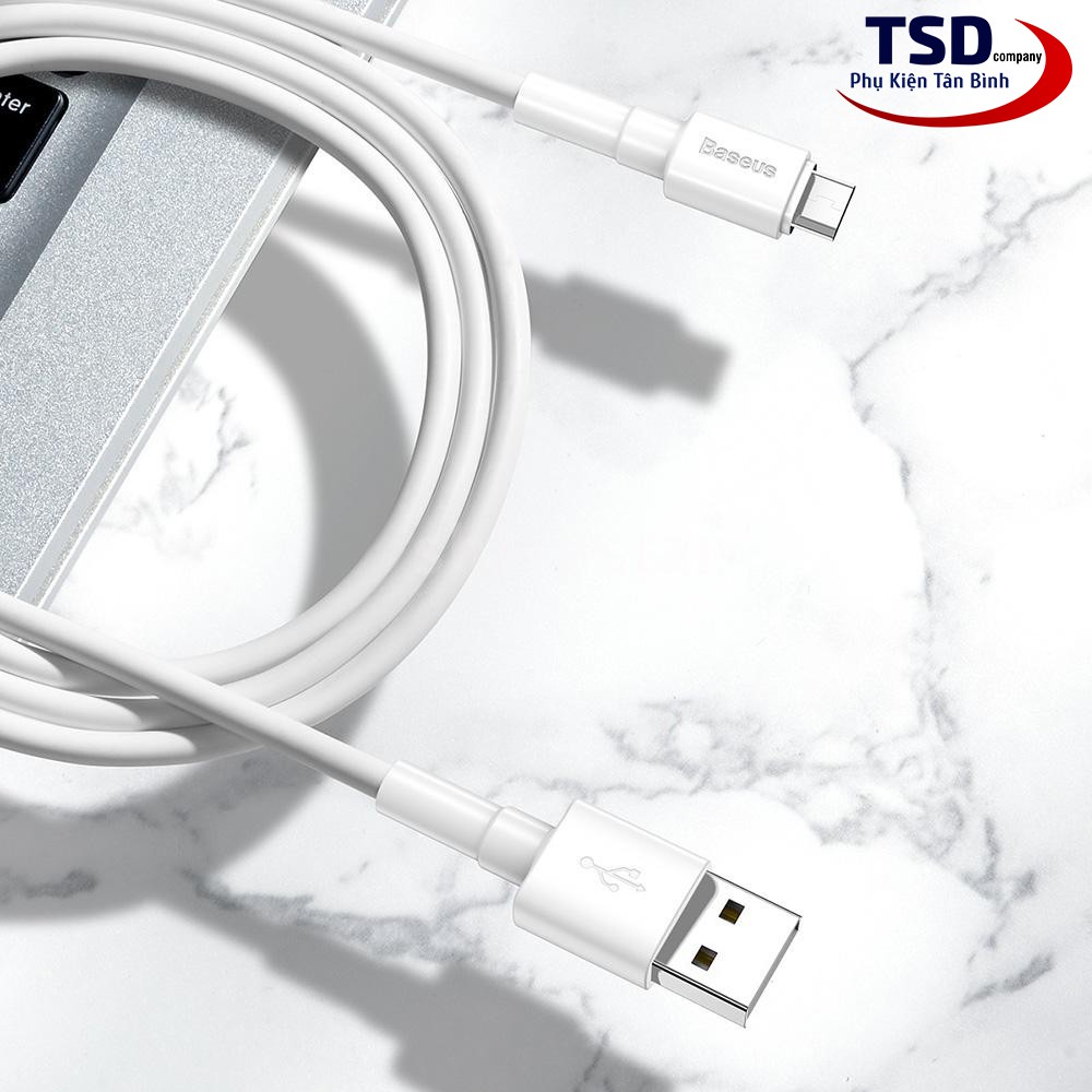 Cáp Sạc Nhanh Siêu Bền Baseus Mini White Dùng Cho Smartphone, Tablet ( Quick Charging &amp; Sync Data TPE Cable )