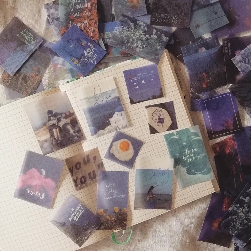 Set 20 sticker phong cách sống và aesthetic life style nhiều tông màu dùng trang trí bullet journal - ginandtonic