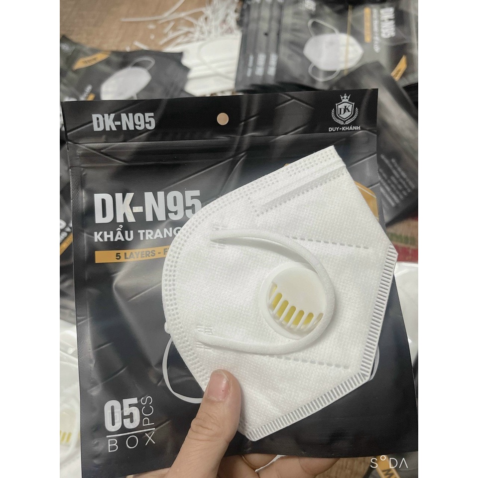 TÚI 10 chiếc  Khẩu Trang N95 Duy Khánh 5 Lớp Có Van Thở Giúp Thông Thoáng Khi Đeo Bảo Vệ Và Ngăn Giọt Bắn Bụi Bẩn Mchiếc