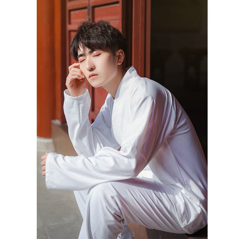 Áo khoác Nian Hanfu của chúng tôi được trang bị lớp lót váy trắng dành cho nữ, khoác, quần tây, vải cotton nam c | BigBuy360 - bigbuy360.vn