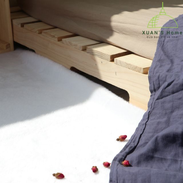 Giường pallet gỗ thông nhiều kích cỡ (Loại 1m6 x 2m), thanh gỗ nhập khẩu, chống mối mọt, màu đẹp tự nhiên, giá bình dân