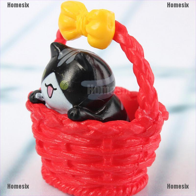 [zHMSI] Garden Cat Ornament Miniature Figurine Resin Craft Plant Fairy Dollhouse Decor TYU