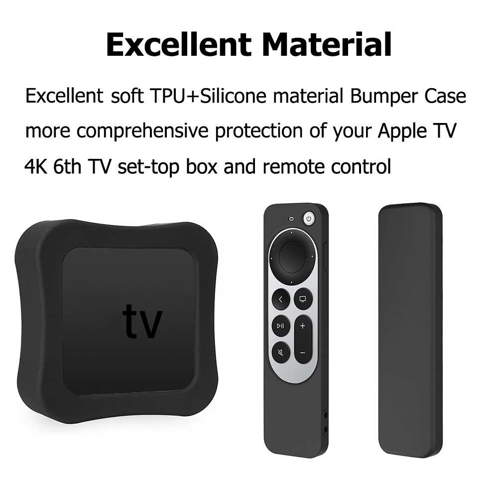 Miimall cho apple TV Vỏ Bảo Vệ Silicone Cho Điều Khiển Từ Xa cho apple TV 1+1 2021 cho apple TV 4K & Ốp