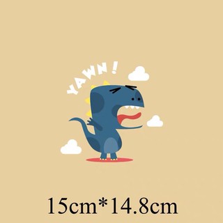 Hình ủi áo chuyển nhiệt - mẫu khủng long Yawnn