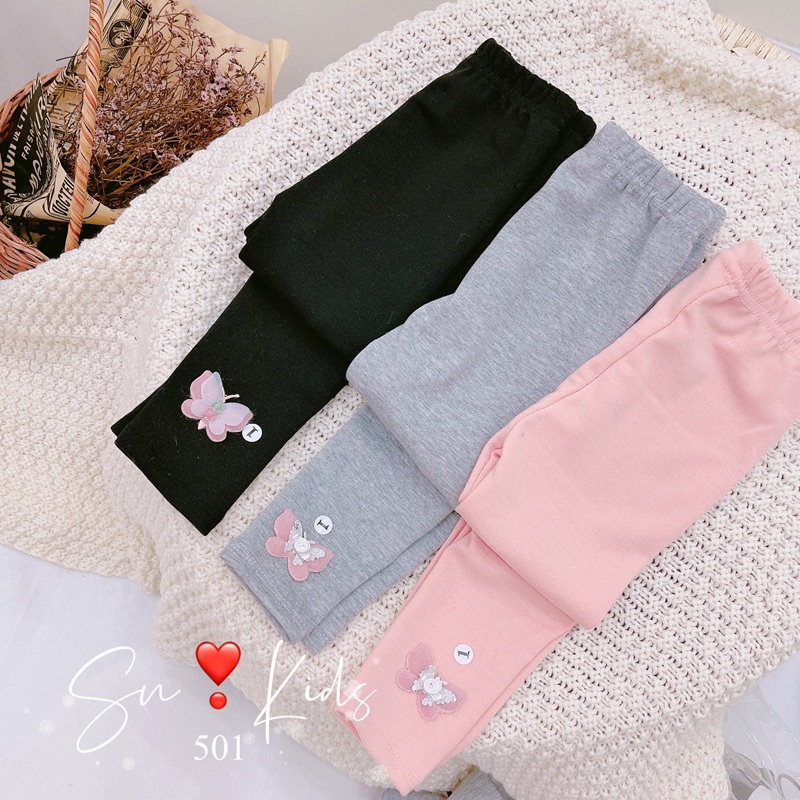 Set 3 quần legging cotton cho bé