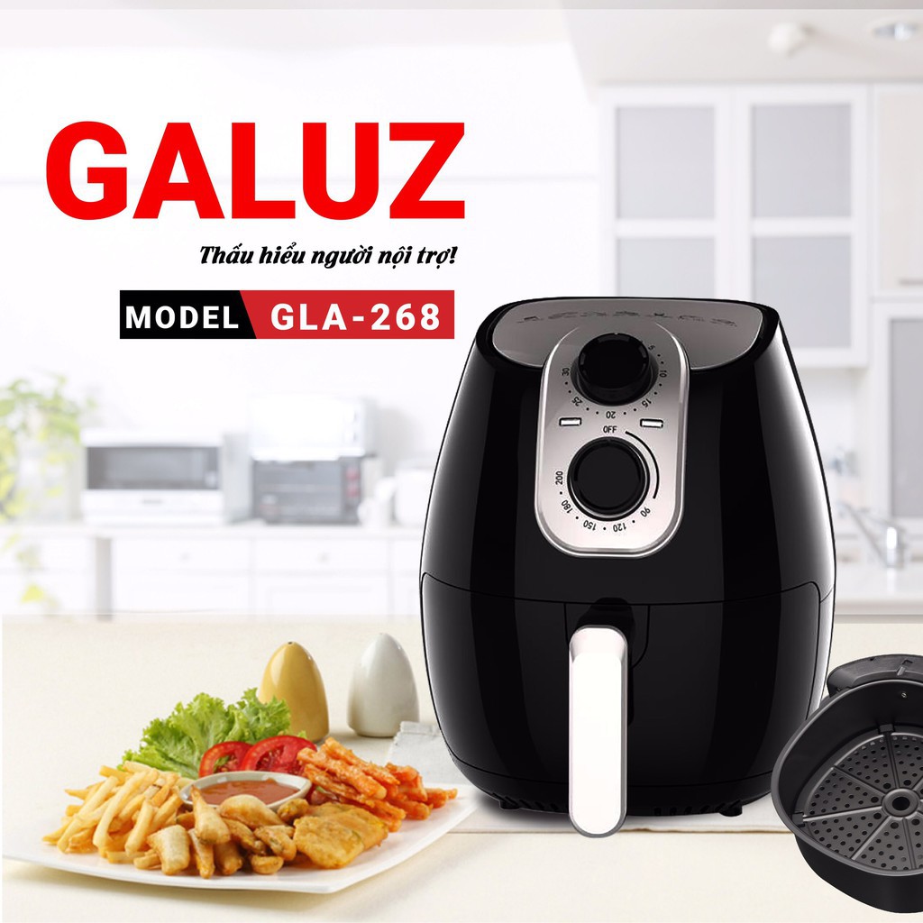 [Mã 44ELSALE2 giảm 7% đơn 300K] Nồi chiên không dầu Galuz GLA 268- 4L