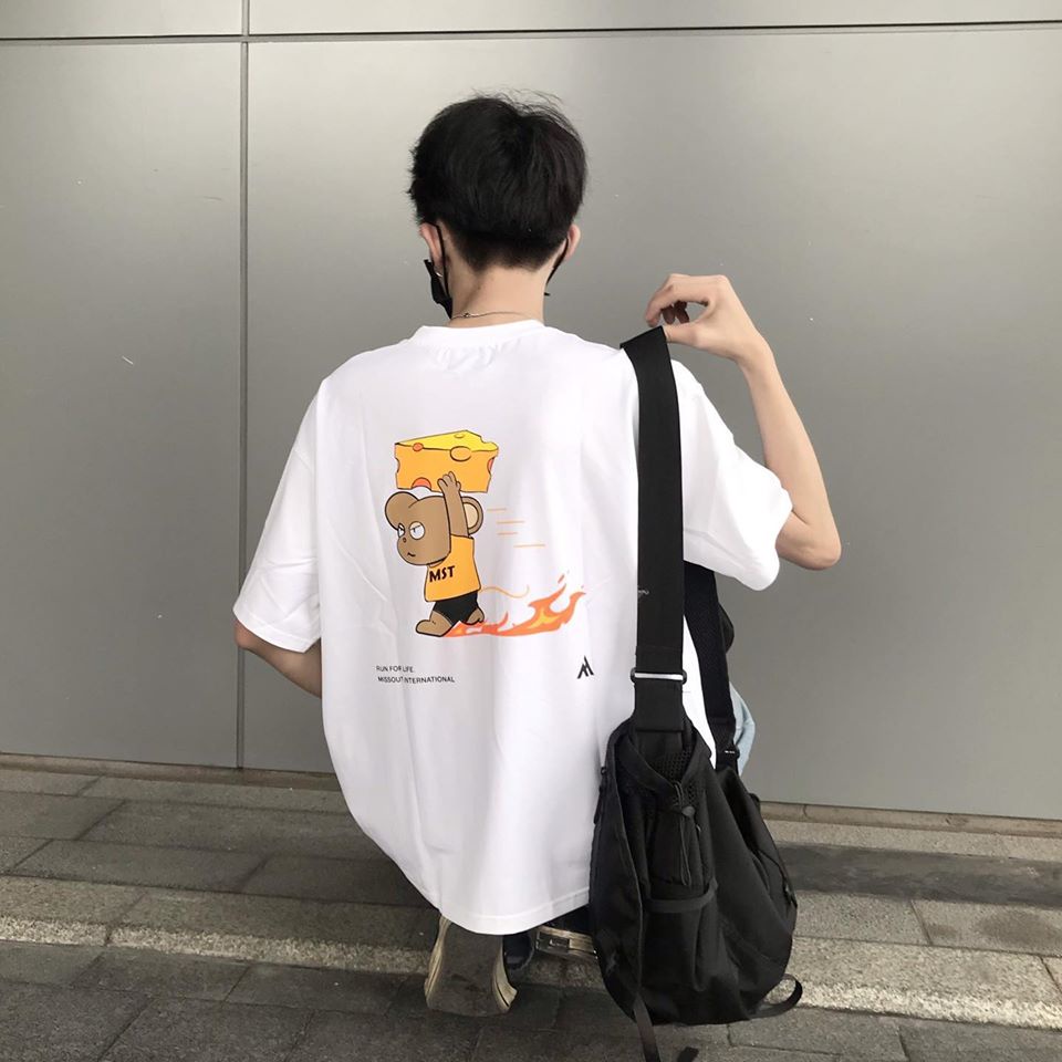 Áo thun tay lỡ 🧀 MISSOUT CHUỘT 🧀 phông Unisex nam nữ tee oversize form rộng pull Ulzzang Streetwear Hàn Quốc vải mềm