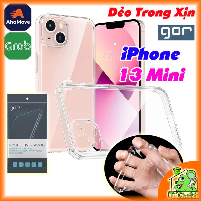 Ốp lưng iPhone 13 Mini 5.4" Silicon Dẻo trong suốt