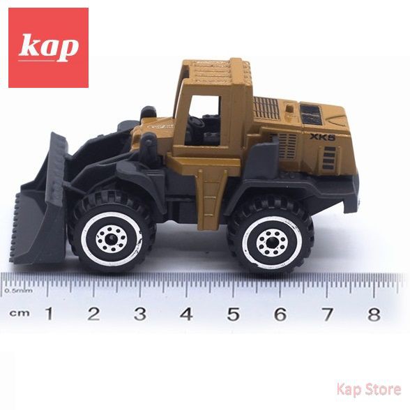 Bộ 6 xe công trình Die Cast Metal, vỏ kim loại, tỷ lệ 1:64