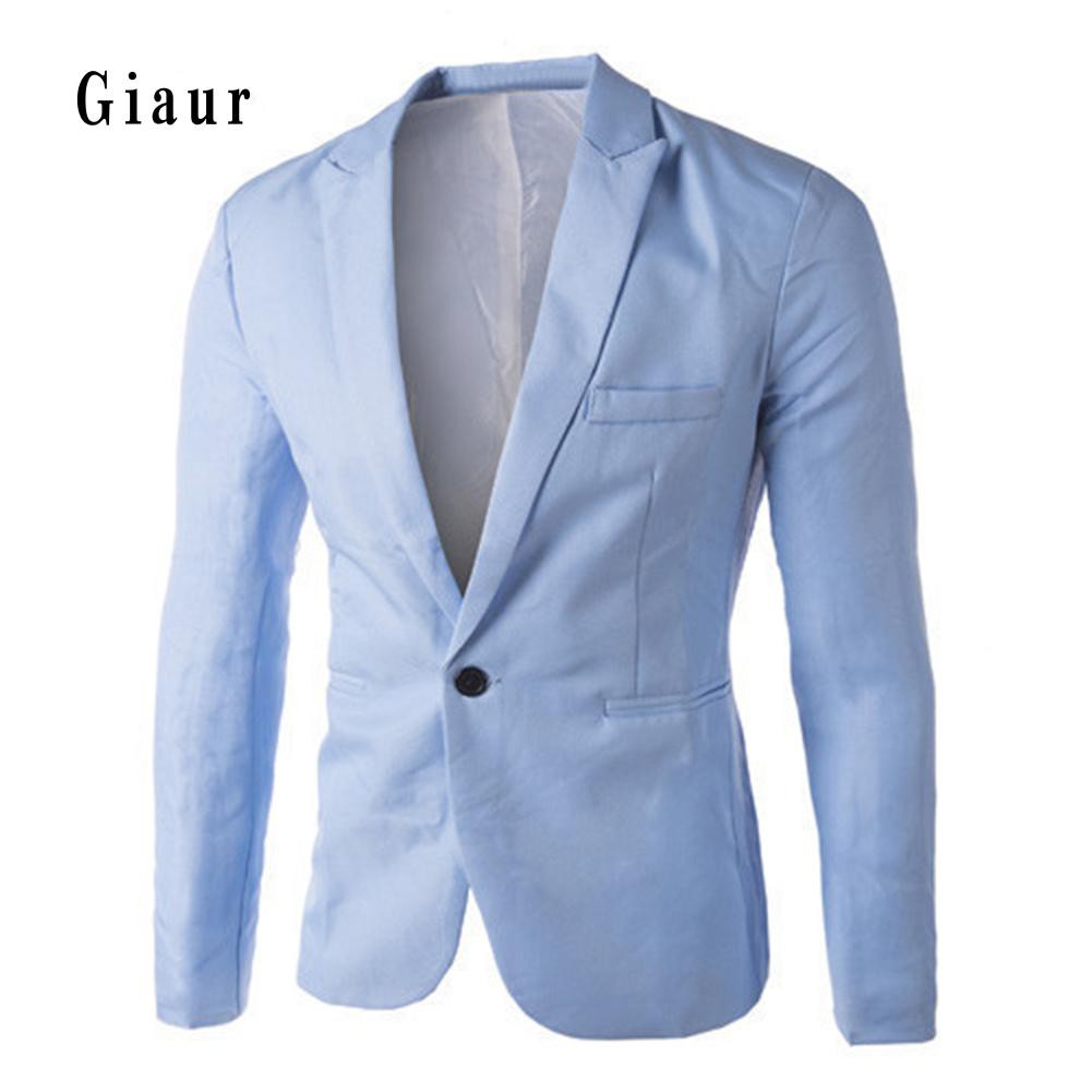 Áo Khoác Blazer Màu Trơn Thời Trang Công Sở Cho Nam