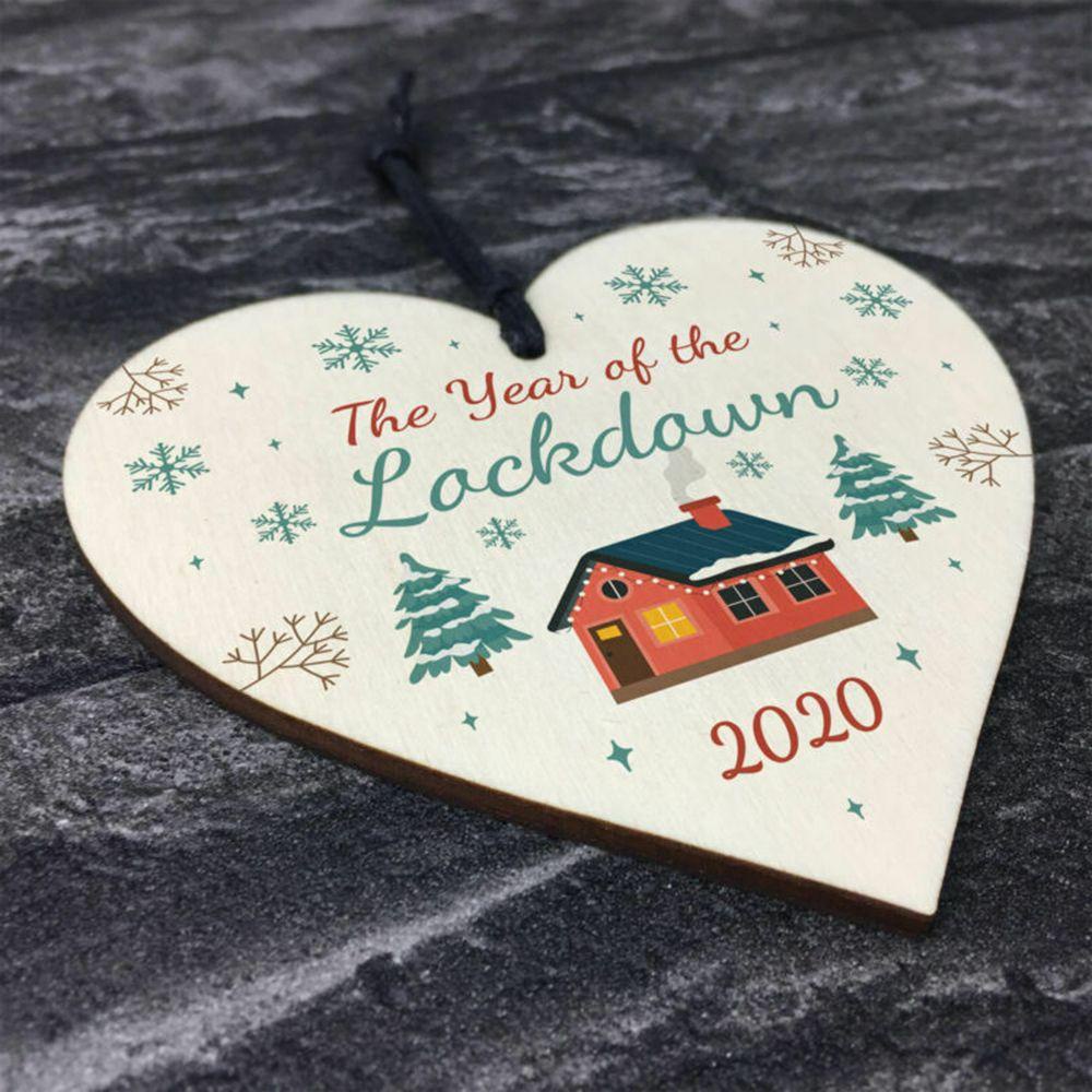 KUNHEV Phụ Kiện Treo Trang Trí Giáng Sinh Bằng Gỗ Hình Trái Tim DIY Mới