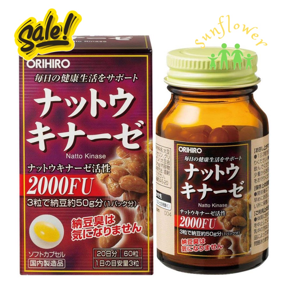 Viên uống chống đột quỵ Nattokinase 2000FU Orihiro Nhật Bản
