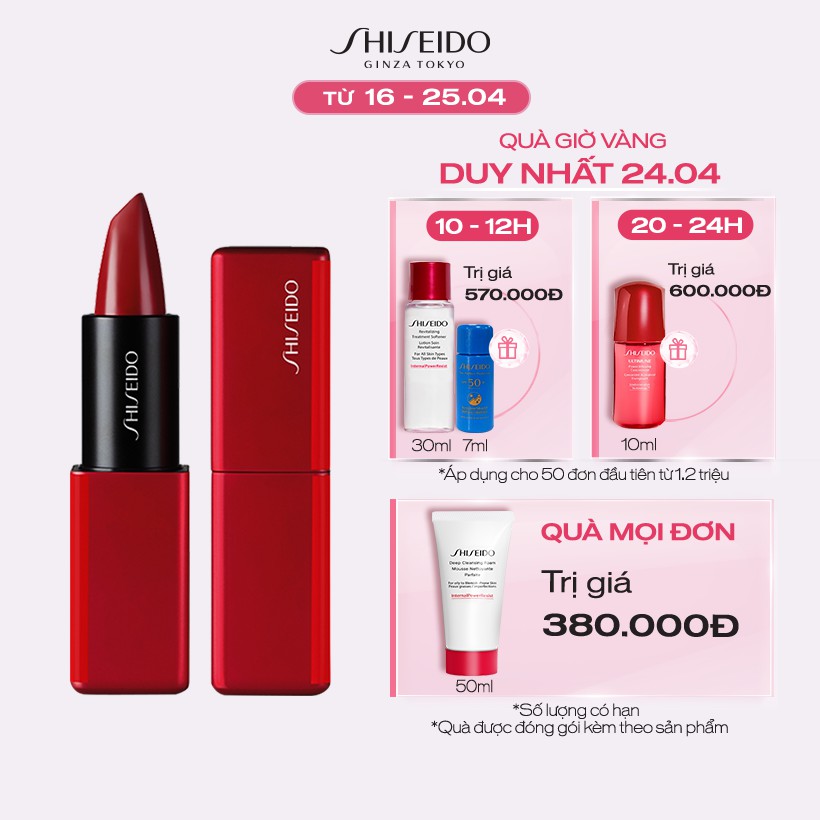 Son lì Shiseido ModernMatte Powder Lipstick màu 580 Alina Red Phiên bản giới hạn 4g