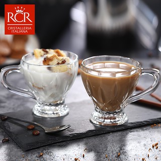 Cốc thủy tinh pha lê uống cà phê espresso có tay cầm