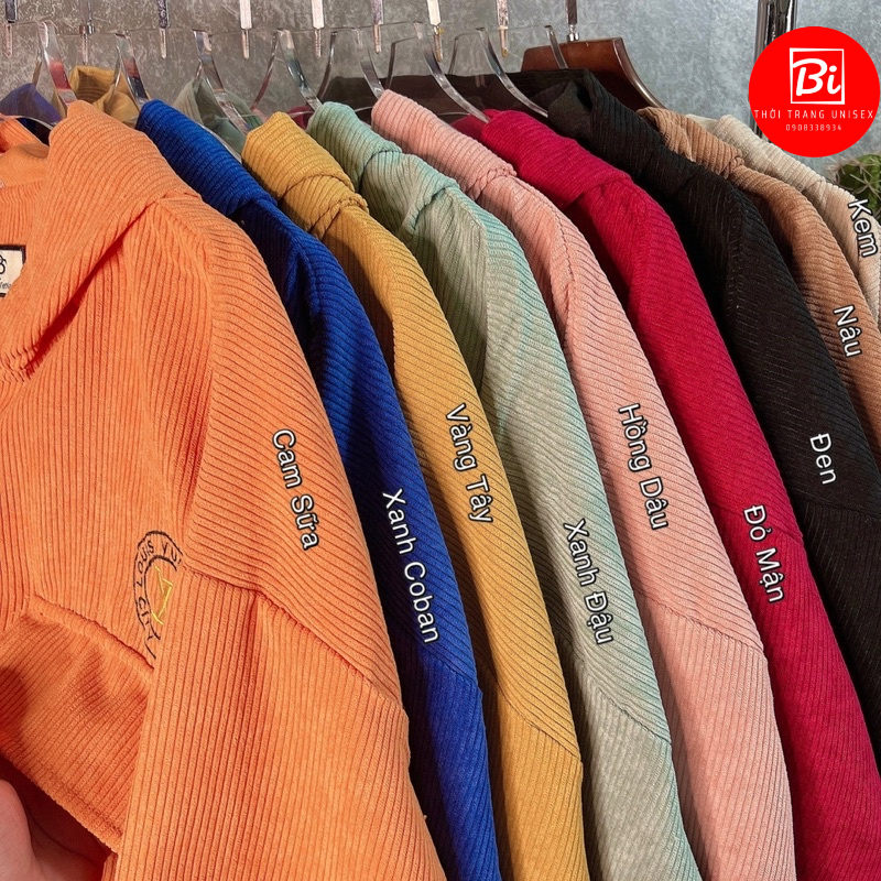 AK72_Áo Khoác Nhung Tăm Dáng Lửng Tay Cánh Dơi Thêu Chữ L.V Tay và Lai Áo Bo Chun