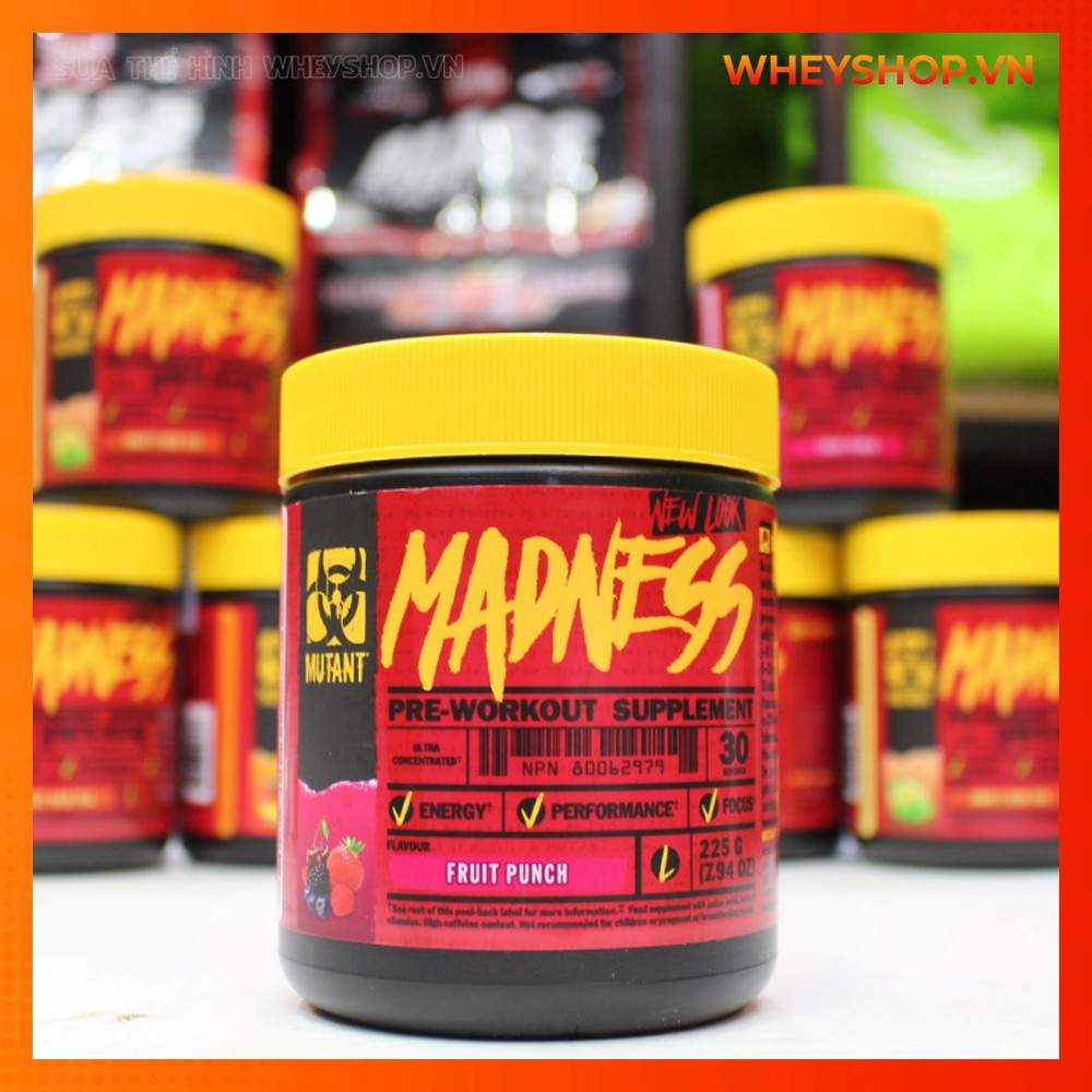 [ Giá Rẻ ] Pre-Workout Tăng Sức Mạnh MUTANT MADNESS (30 lần dùng) - Chính Hãng Canada