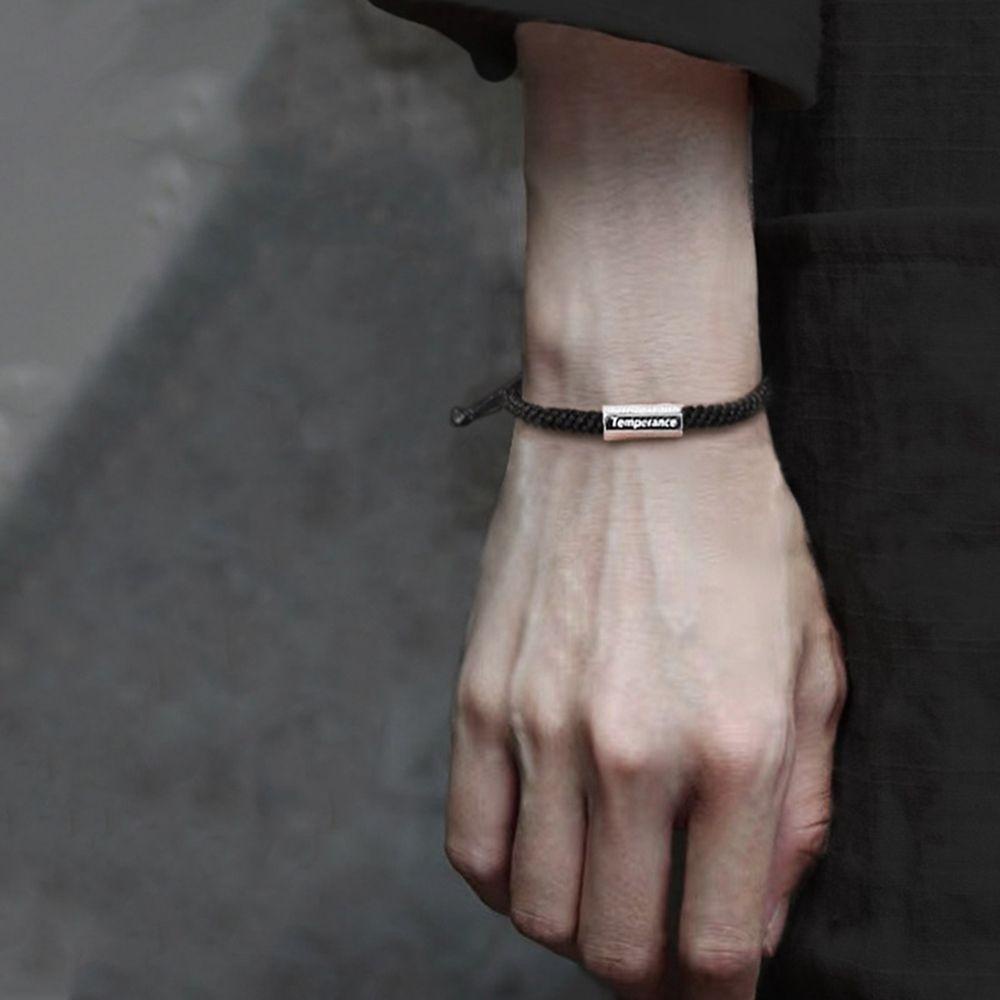 USNOW Vòng Tay Dây Bện Mặt Đồng Đơn Giản Phong Cách Hip Hop Hàn Quốc Cá Tính Dành Cho Nữ