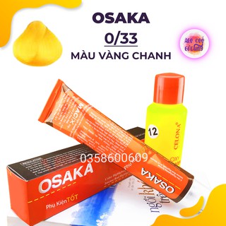 [ 0/33 - Màu Vàng Chanh ] Thuốc Nhuộm Tóc Osaka Loại 100ml + Bình Oxy12 - 100ml