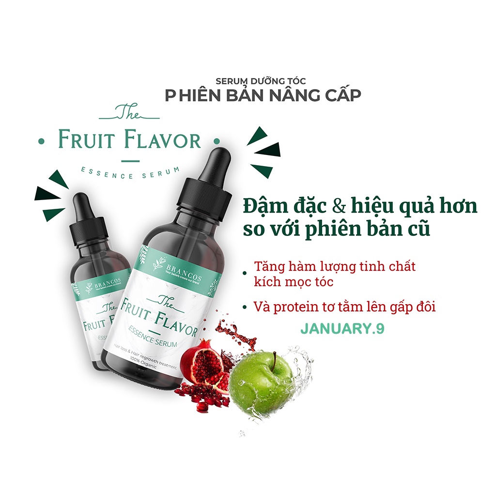 [Chính Hãng] Serum dưỡng tóc Fruit Flavor Essence Brancos 50ml - Kích thích mọc tóc, giúp tóc chắc khoẻ phiên bản cấp