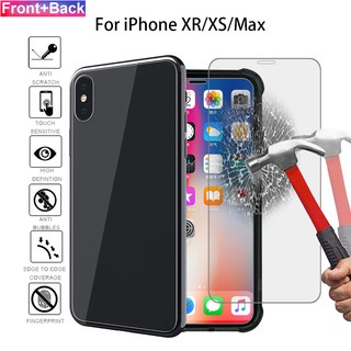 2 kính cường lực bảo vệ mặt trước và sau của điện thoại iPhone XS/XS Max/XR và phụ kiện
