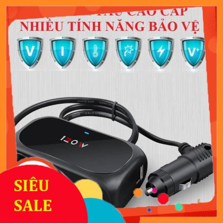 ⚡️HÀNG CHÍNH HÃNG⚡️ Bộ chia tẩu thuốc 3 cổng + 2 USB Cao Cấp WT - D23