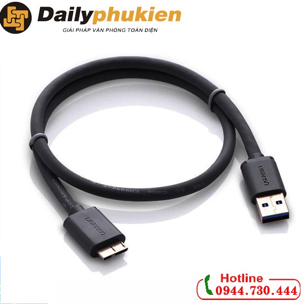 Cáp USB 3.0 cho ổ cứng di động HDD 2,5 ing dài 0,5m Ugreen 10840 dailyphukien