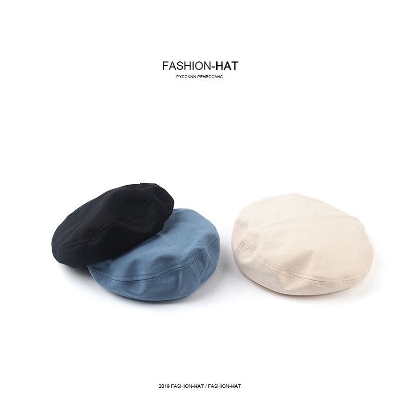 Mũ nồi nữ, nón beret newsboy chất kaki trơn, phong cách tiểu thư ulzzang Hàn Quốc, phụ kiện Emmer