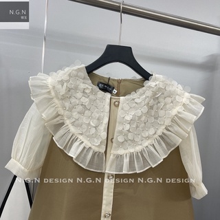 Váy xuông tacta cổ bèo (sale)