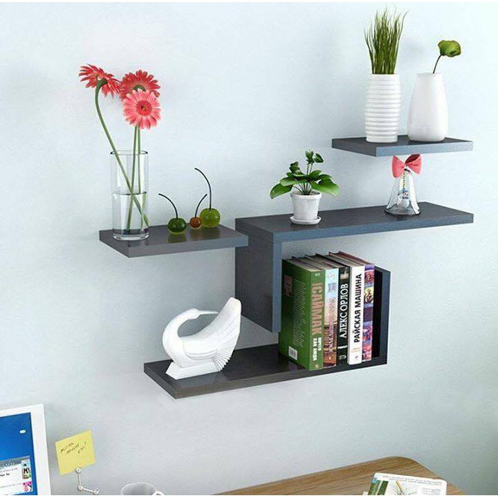 Kệ sách treo tường gỗ lõi xanh chống ẩm ngang 1m sâu 15cm mẫu mới CM05A | BigBuy360 - bigbuy360.vn