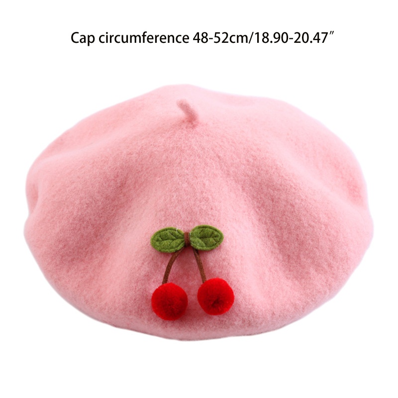 Mũ Beret Len 48-52cm Xinh Xắn Dành Cho Bé 2-8 Tuổi