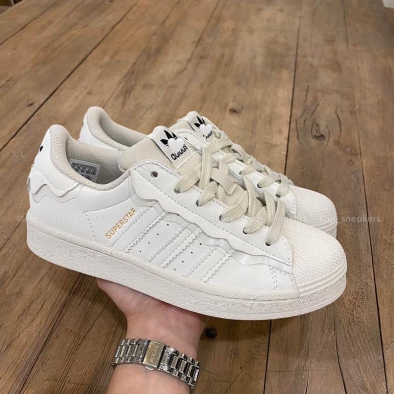 🐱 Giày Sneaker Thể Thao Nữ _Adidas Superstar Mũi Sò Coffee Trắng Kem Hot Trend 2022(Full box)