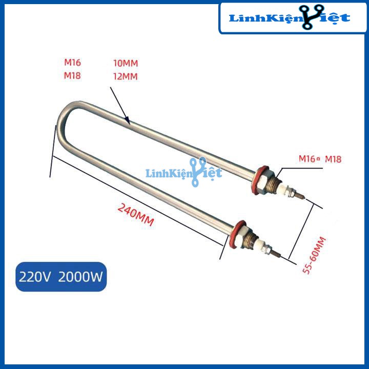 Thanh Điện Trở Chữ U 220V-Nấu Nước