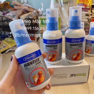 Hantox xịt ngừa ve rận cho chó mèo