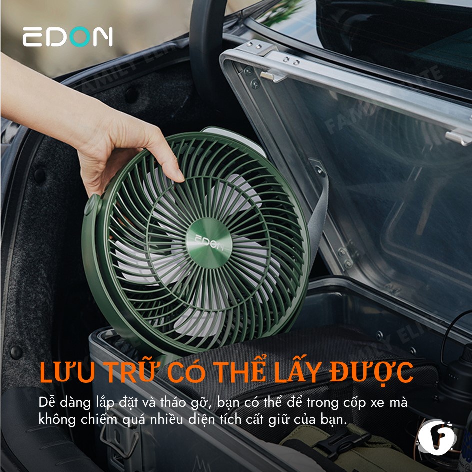 Xiaomi Edon Quạt Trần 8000mah Có Thể Sạc Lại Dùng Khi Đi Cắm Trại E708