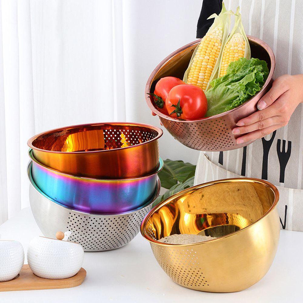 Rổ Vo Gạo / Rửa Trái Cây Đa Năng Bằng Thép Không Gỉ