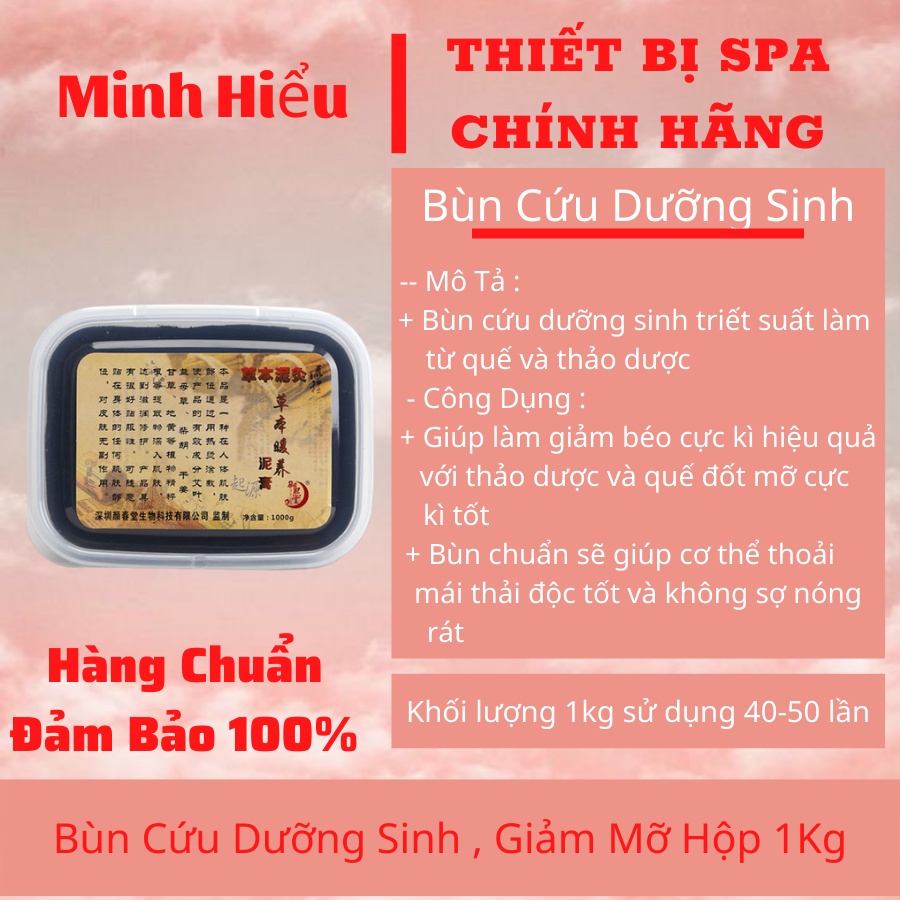 Bùn Cứu Giảm Béo Dưỡng Sinh hộp 1kg, bùn cứu dưỡng sinh