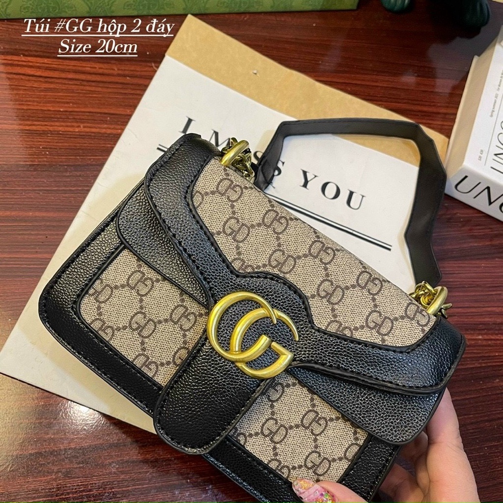 Túi đeo vai quai chéo hoạ tiết GC mini siêu xinh | MS T8