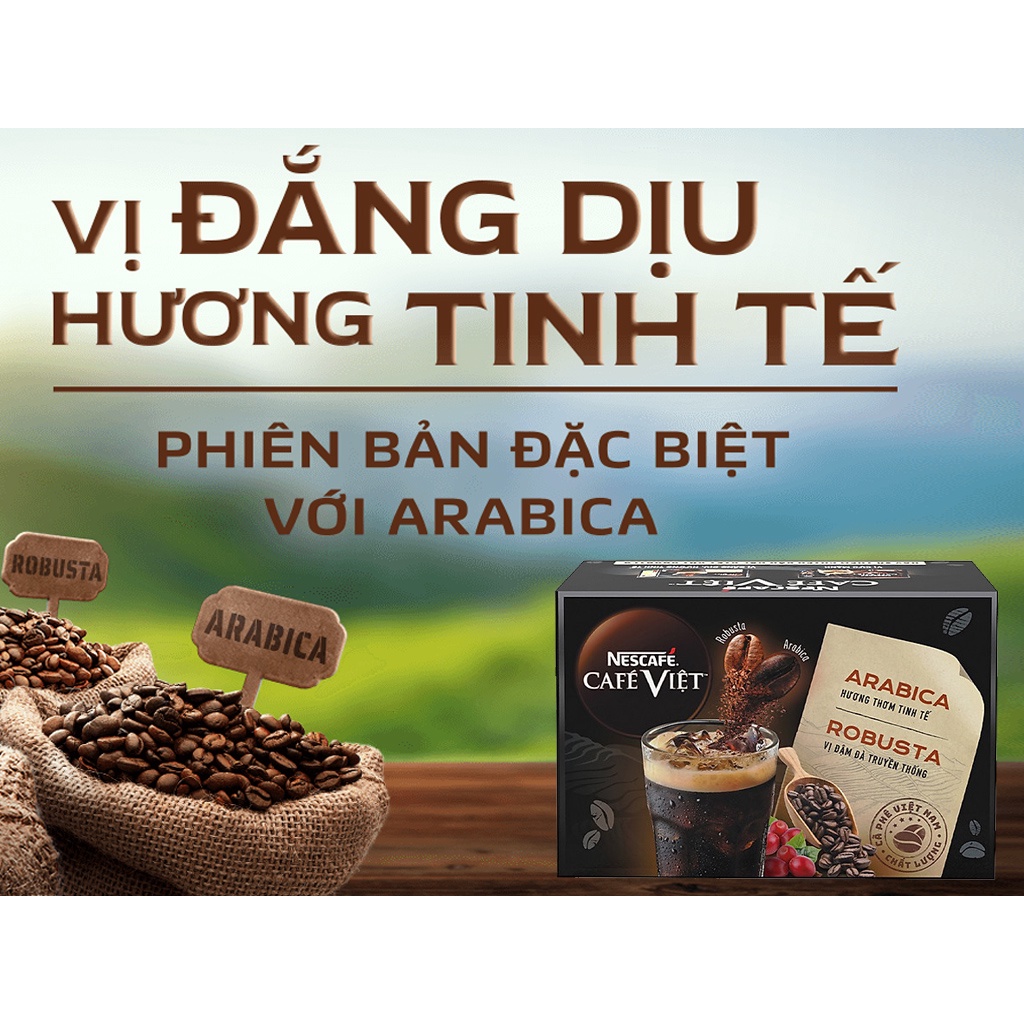 Cà phê đen đá NesCafé Café Việt Arabica &amp; Robusta 192g