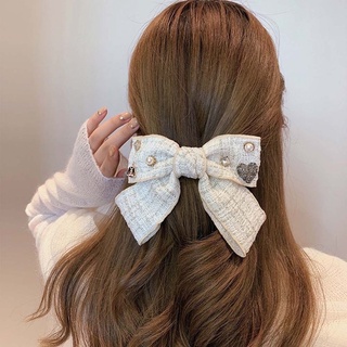 Nơ cài tóc dạ tweed sang chảnh