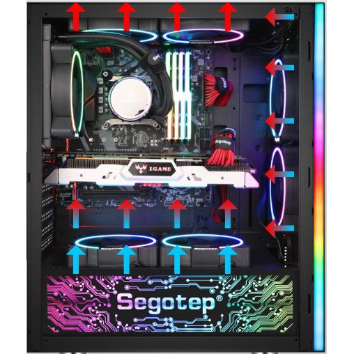 Tấm che nguồn PC RGB panel thương hiệu Segotep