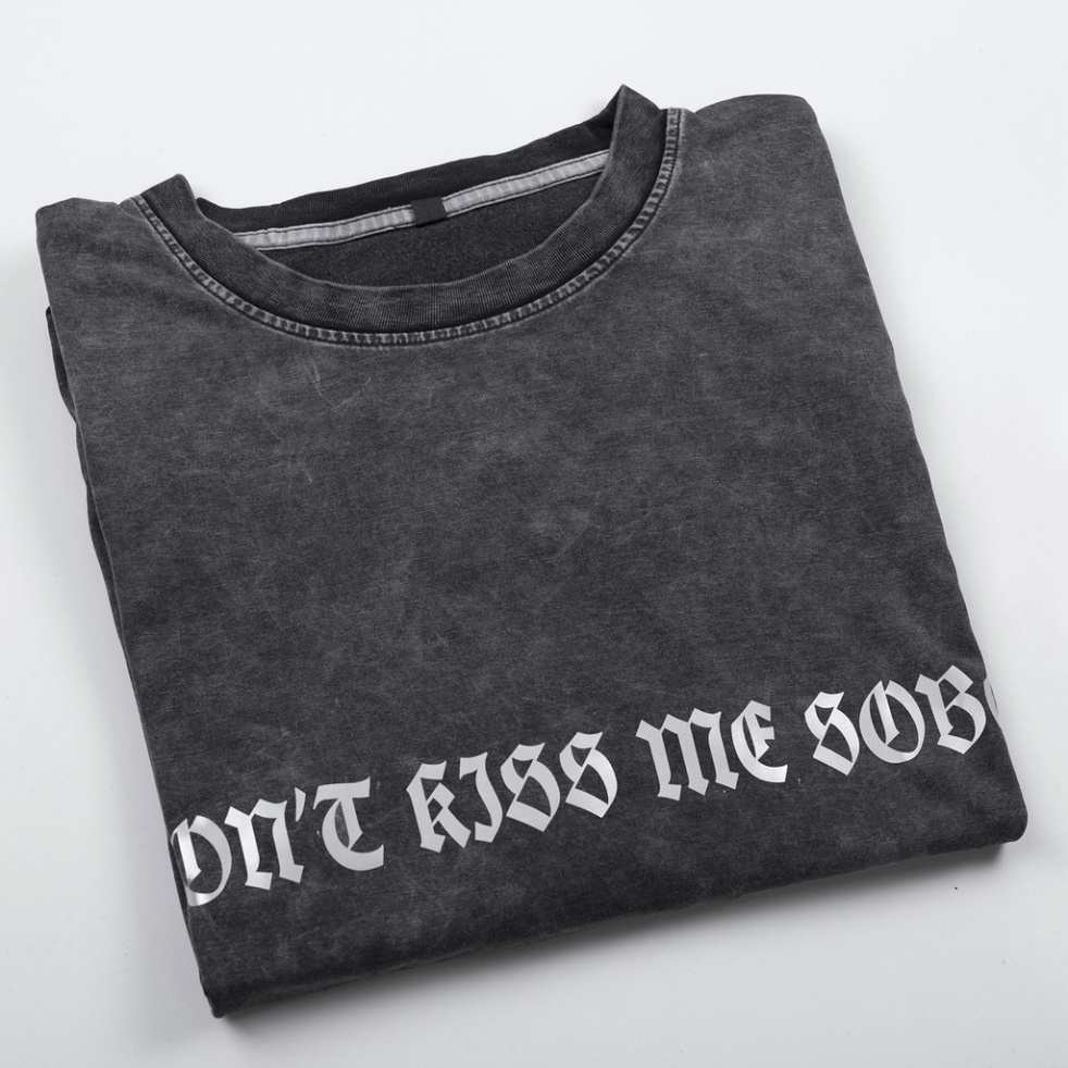 Áo thun tay lỡ SOBER WASH phông Unisex nam nữ Cotton oversize form rộng LUNACY TB11