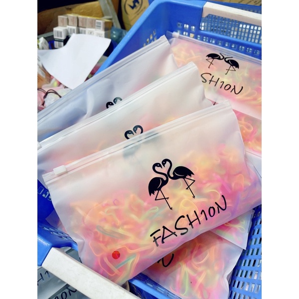 Set 1000 chiếc dây chun tóc dày dặn buộc cả năm không hết